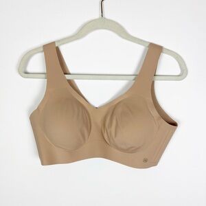 HoneyLove Soft form Bra Size XL V-neck Wireless Seamless Beige